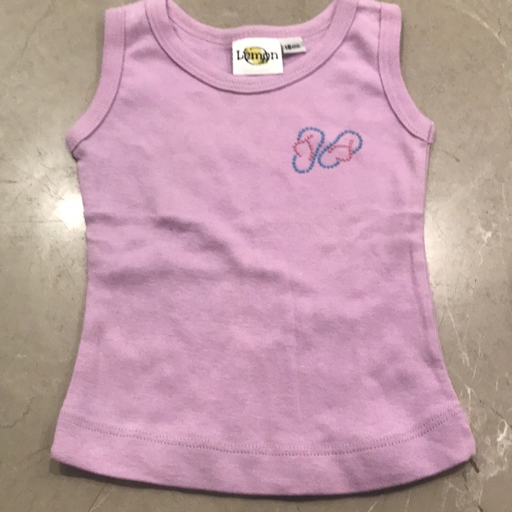 Lemon embellished tank top 18 months. Never worn